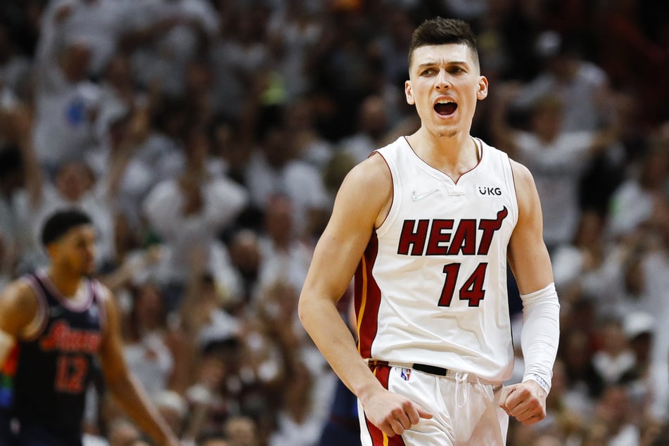Tyler Herro led the way for the Heat in the second half, scoring 25 points against the Sixers.
