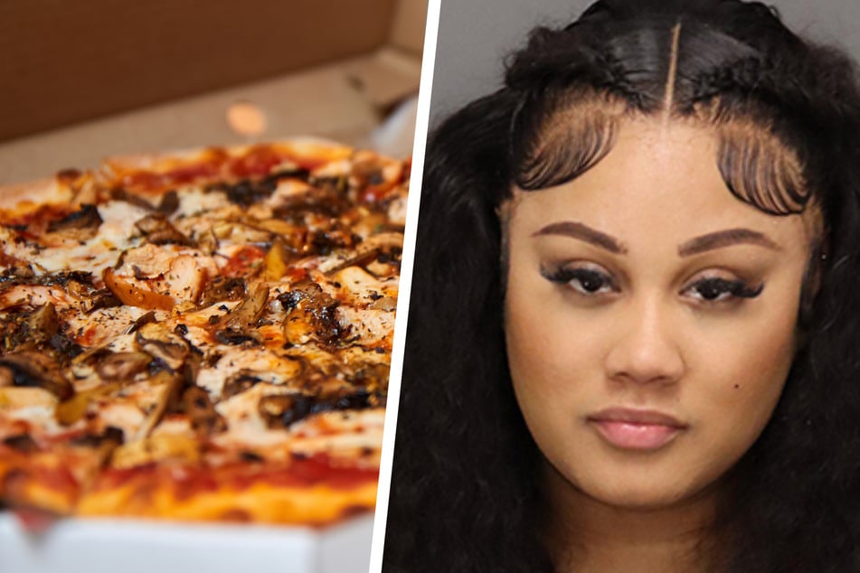 Ricqui Holly (22) was furious because the pizza she received was inedible.