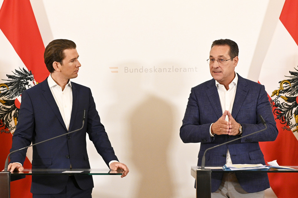 Ex-Bundeskanzler Sebastian Kurz (37, ÖVP, l.) und Ex-Vizekanzler und Ex-FPÖ-Chef Heinz-Christian Strache (54). (Archivbild)