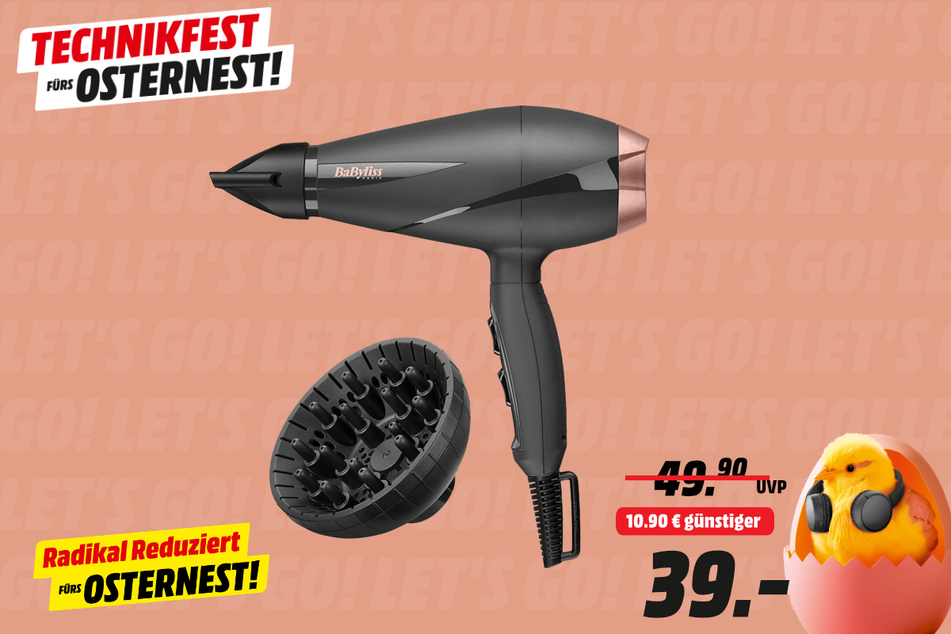 Babybliss-Haartrockner für 39 statt 49,90 Euro.