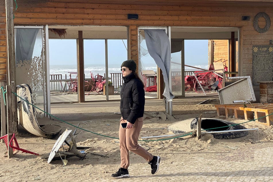 Auch in Praia da Vieira zerstörte das Unwetter einige Gebäude.