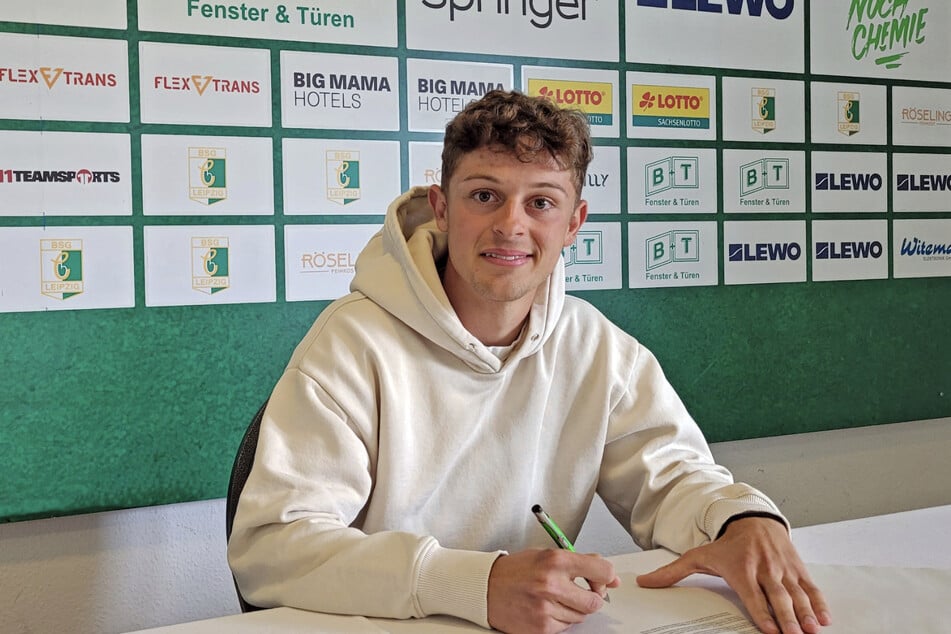 Fynn Seidel (21) kommt vom CFC und soll nun bei der BSG Chemie Leipzig Betrieb machen.