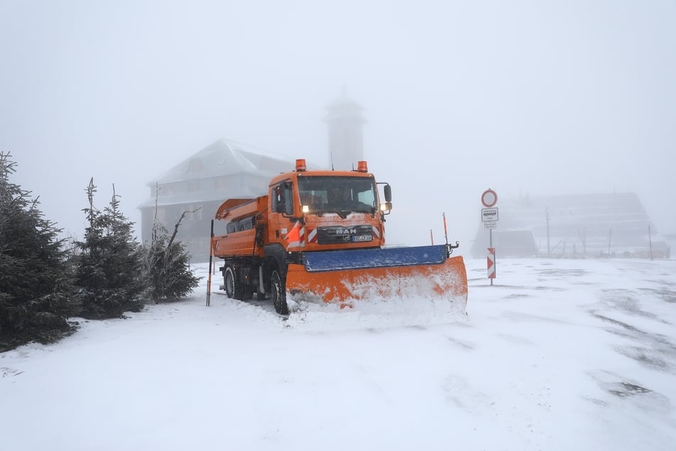 Jede Menge Neuschnee auf dem Fichtelberg.