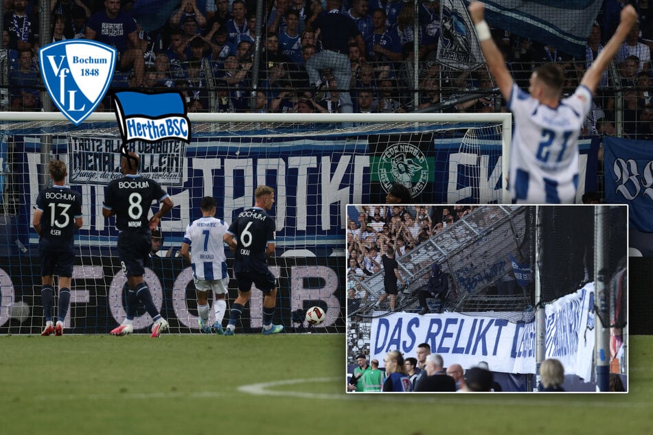 Wieder Banner-Ärger in Bochum: Auftakt unterbrochen, doch danach jubelt Hertha
