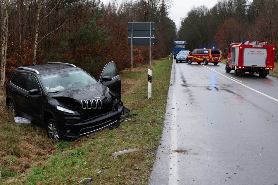 Unter anderem ein Jeep war beteiligt.