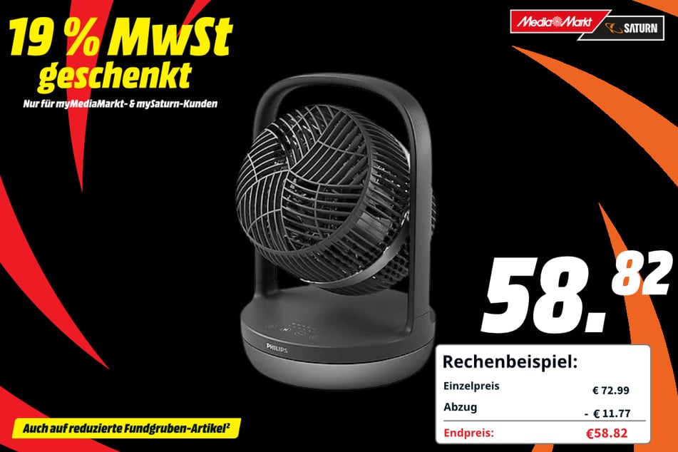 Philips-Ventilator für 58,82 Euro.