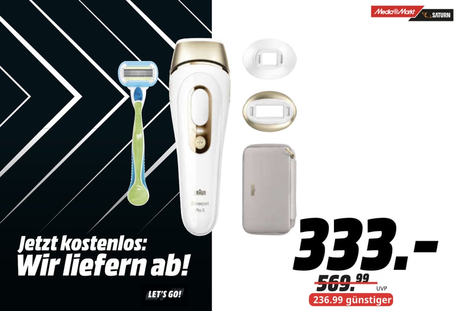 Braun PL5152 IPL Silk expert Pro 5 
für 333 statt 569,99 Euro.