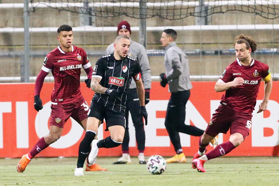 Sercan Sararer (31, 2.v.l.) erzielte 2020/21 in 29 Einsätzen zehn Tore und gab zwölf Vorlagen, wurde von den Trainern und Kapitänen der 3. Liga sogar in die Elf der Saison gewählt.