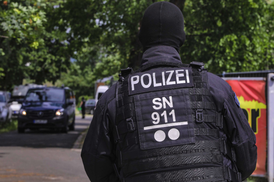 Die Polizei vor Ort.
