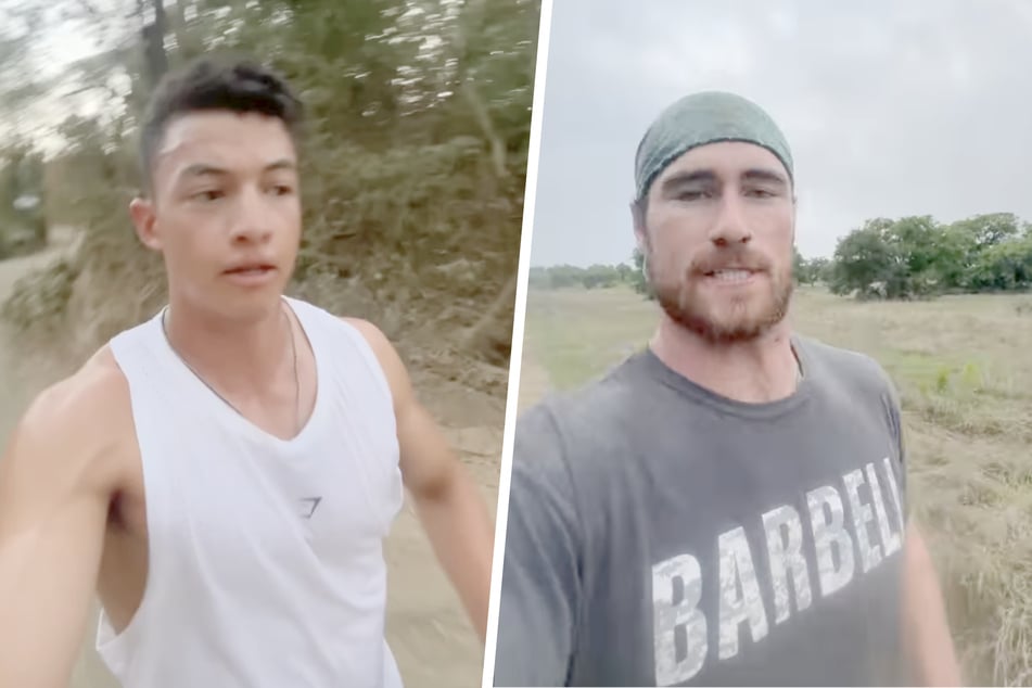 Nach 73 Stunden und 483 gelaufenen Kilometern endete das Duell der beiden Ultra-Athleten Kendall Picado Fallas (22, l.) und Mark Dowdle (28).