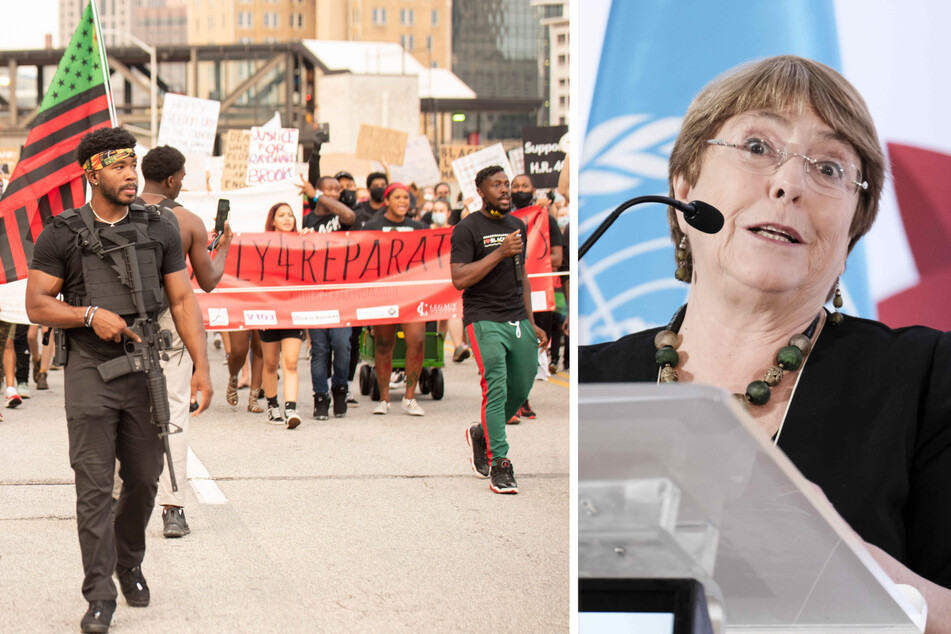 UN High Commissioner for Human Rights Michelle Bachelet (r.) has officially announced her support for reparations for people of African descent.