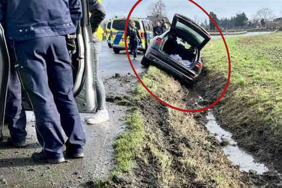 Chaos-Fahrt in gestohlenem Q8 endet im Straßengraben: Doch Fahrer will nicht aufgeben!