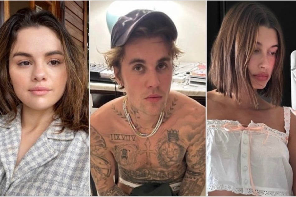 Did Hailey Bieber (r.) throw a dig at Selena Gomez's (l.) past romance with Justin?