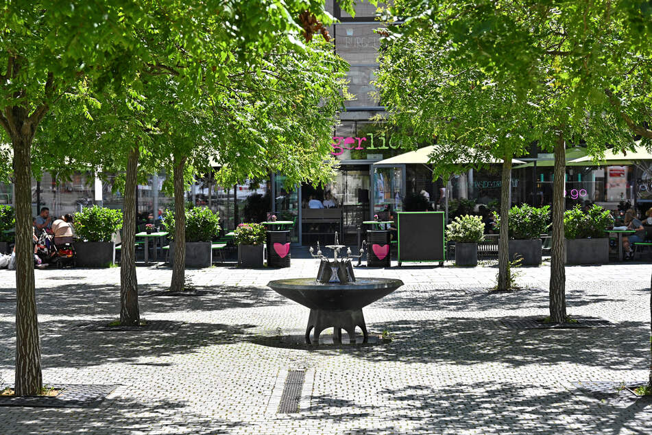 Auch der Trinkwasserbrunnen auf der Prager Straße wird über den Winter abgeschaltet.