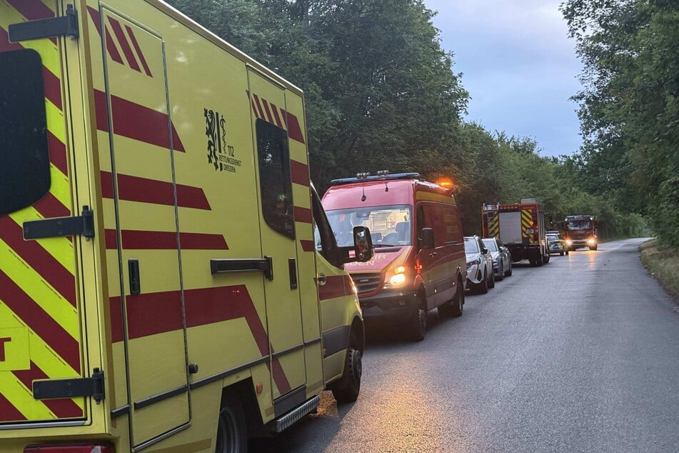 Einsatzkräfte an der Maxener Straße.