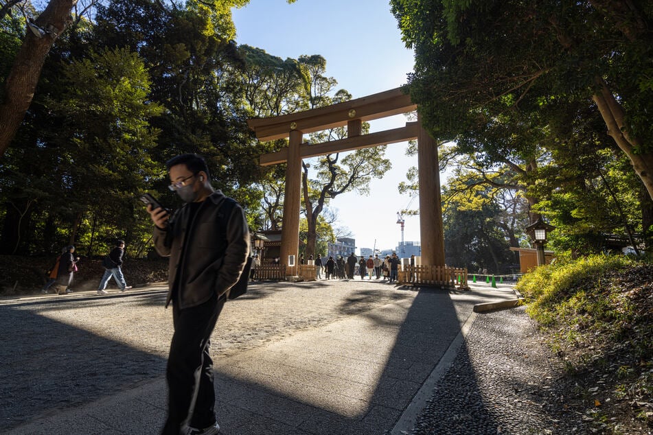 An American tourist was arrested after he allegedly used his fingernails to scratch one of the pillars of Tokyo's iconic Meiji Jingu shrine (file photo).