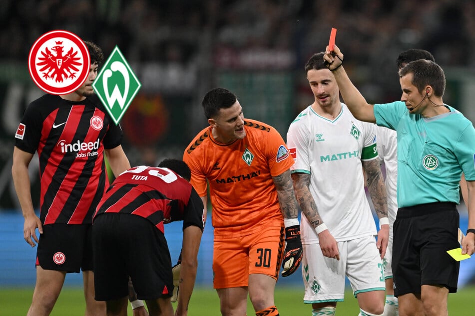 Zweimal Rot nach Brutalo-Fouls überschatten hitzige Partie zwischen Eintracht und Werder
