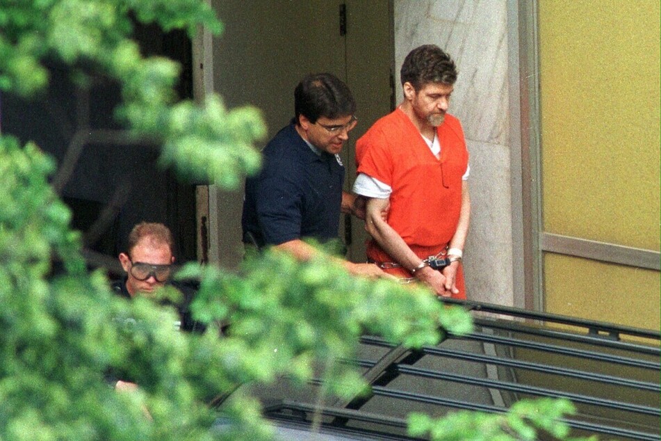Kaczynski nach seiner Verurteilung im Jahr 1998.