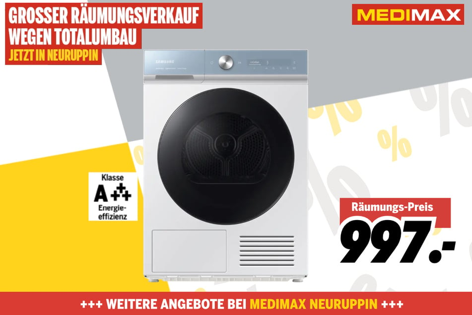 Samsung-Trockner für 997 Euro.