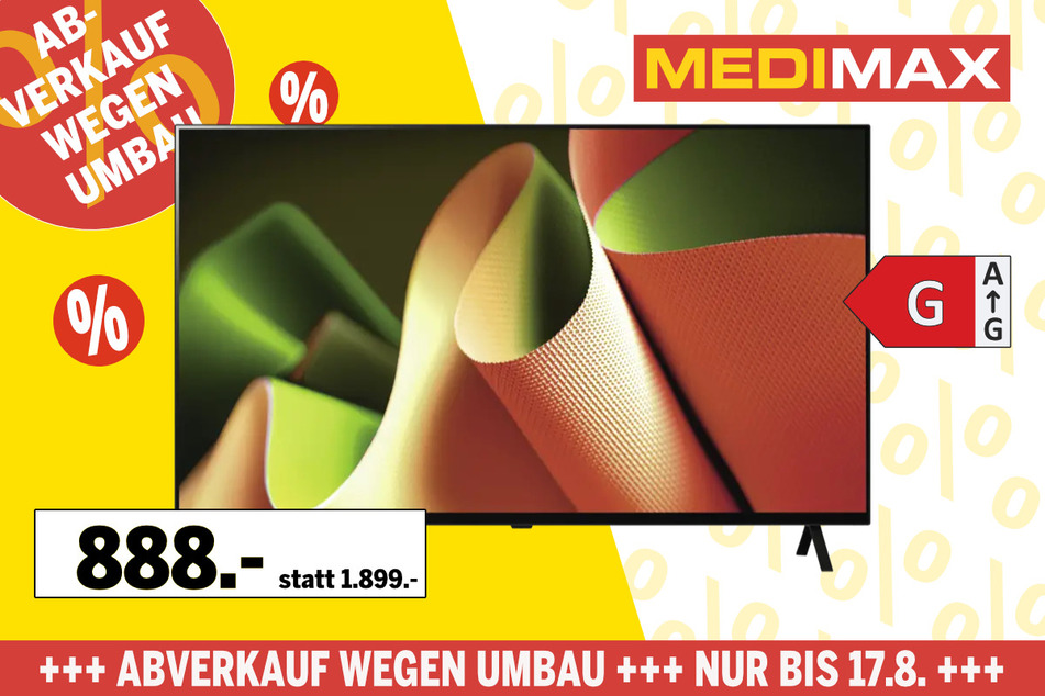 55-Zoll LG-OLED-TV für 888 statt 1.899 Euro.