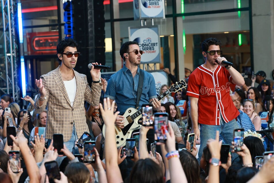 The Jonas Brothers Perform On NBC's "Today" at Rockefeller Plaza on Friday in New York City.