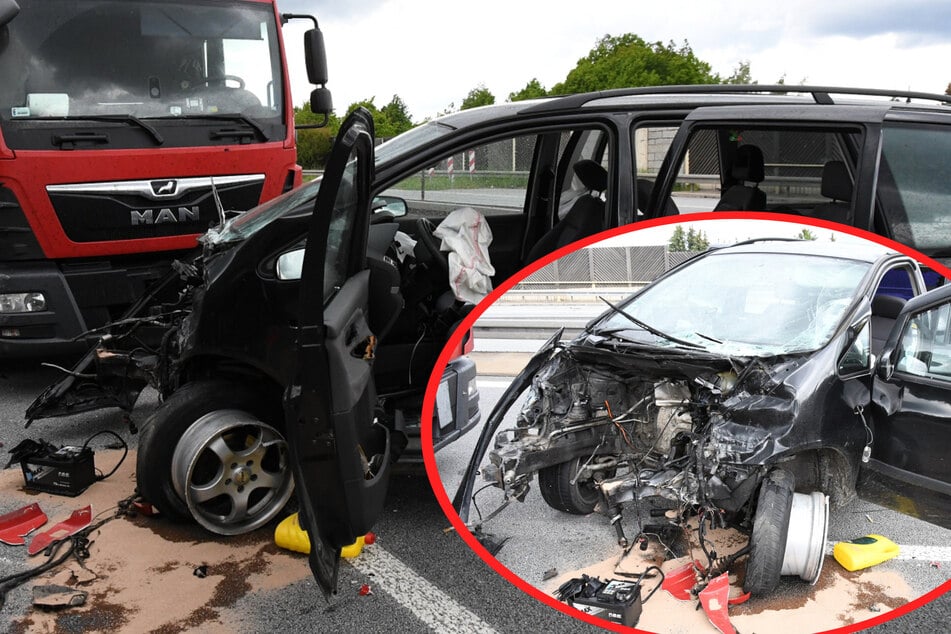 Unfall A4: Heftiger Unfall auf der A4: Motor wird aus Auto gerissen, Fahrer schwer verletzt