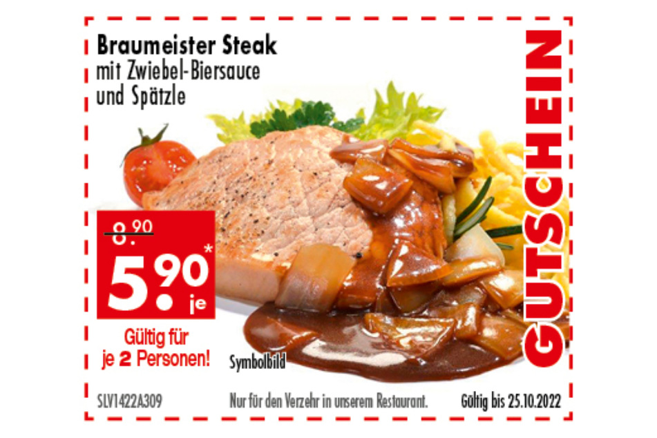 Braumeister Steak mit Zwiebel-Biersauce und Spätzle