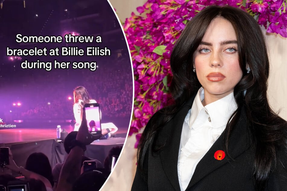 Billie Eilish hit in the face with object tossed during Arizona concert