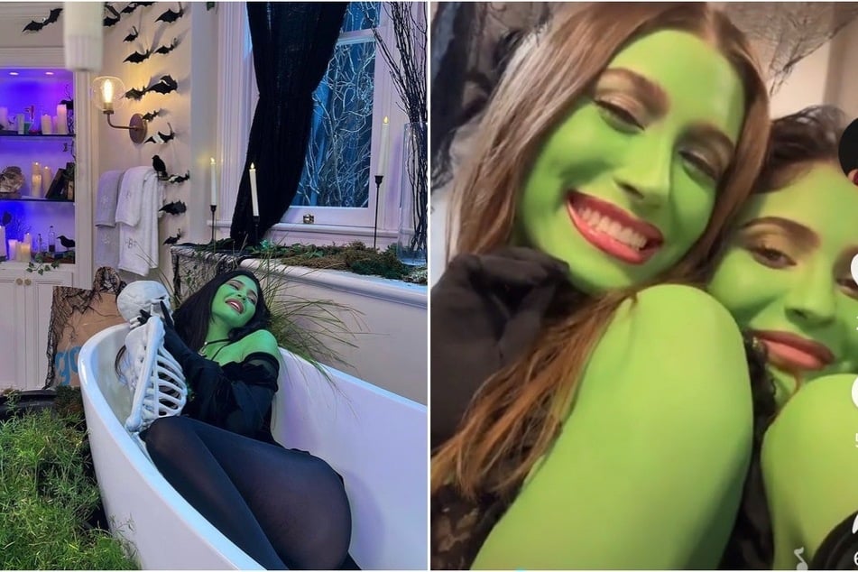 Kylie Jenner and Hailey Bieber got a jump on the Halloween fun with witchy costumes!