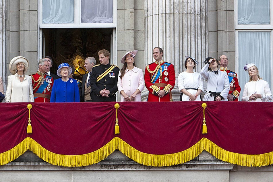 Herzogin Katharine und Herzog Edward (r.) bei der "Trooping the Colour"-Parade 2013.