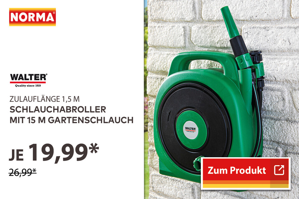 Schlauchabroller für 19,99 Euro