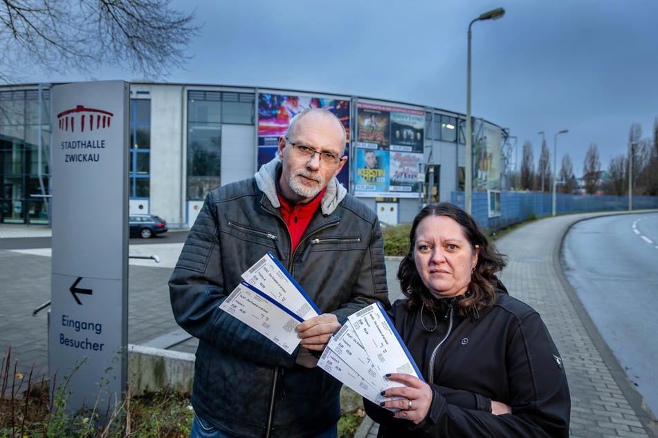 Uwe (52) und Sabine Reiher (44) hatten vor einem Jahr Tickets für die "GOAT Tour" gekauft.