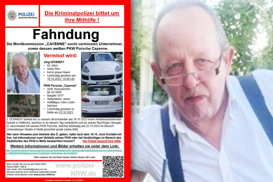 Bereits seit Oktober ist Unternehmer Jörg Döhnert (62) vermisst.