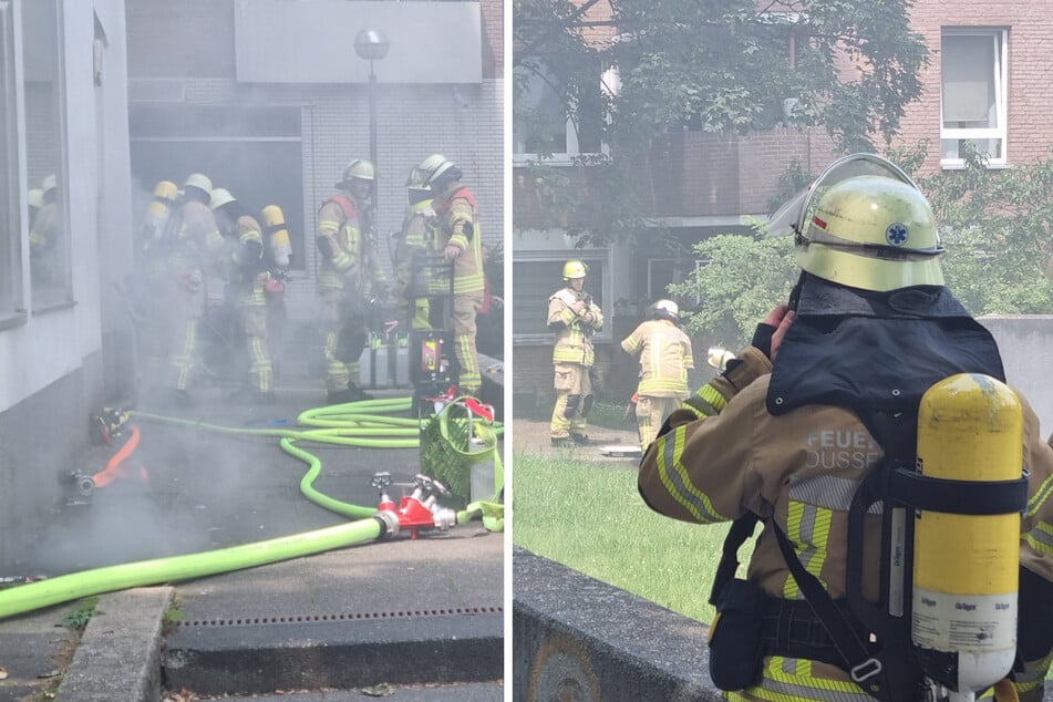 Die Einsatzkräfte brachten zunächst alle Menschen sicher ins Freie, bevor sie den Brand bekämpften.