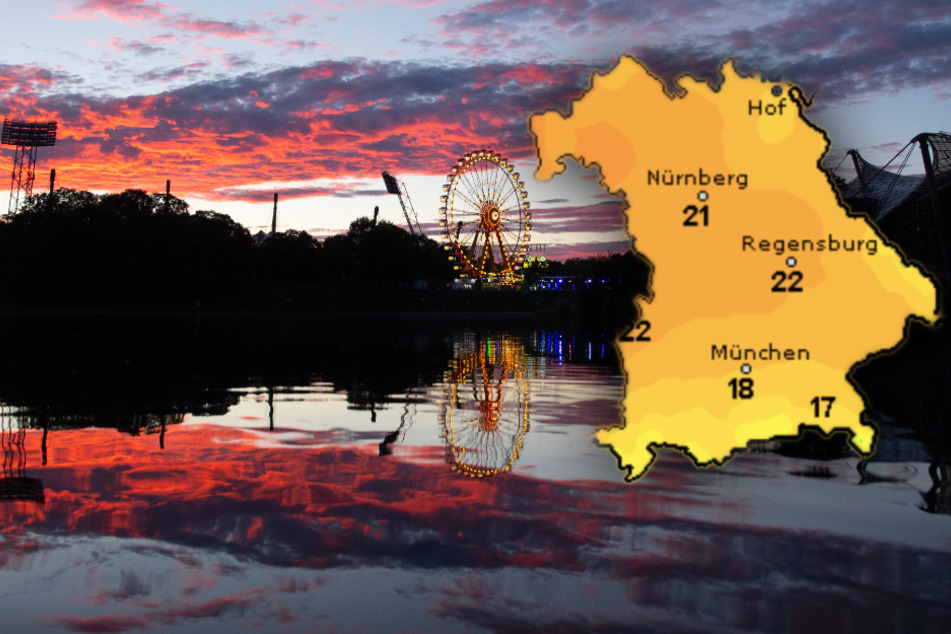 In Bayern wird das Wetter zum Wochenstart durchwachsen. (Bildmontage)