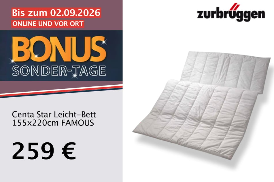 Das Centa Star Leicht-Bett FAMOUS
für nur 259 Euro.