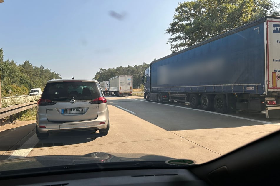 Vorbildlich: Nach dem Zwischenfall wurde eine Rettungsgasse gebildet.