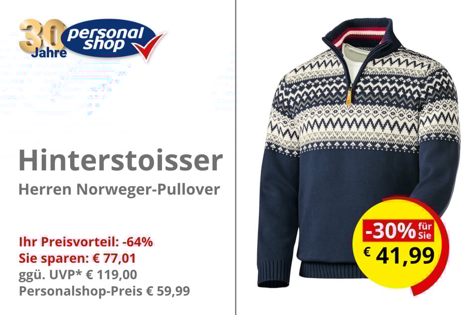 Hinterstoisser Herren Norweger-Pullover