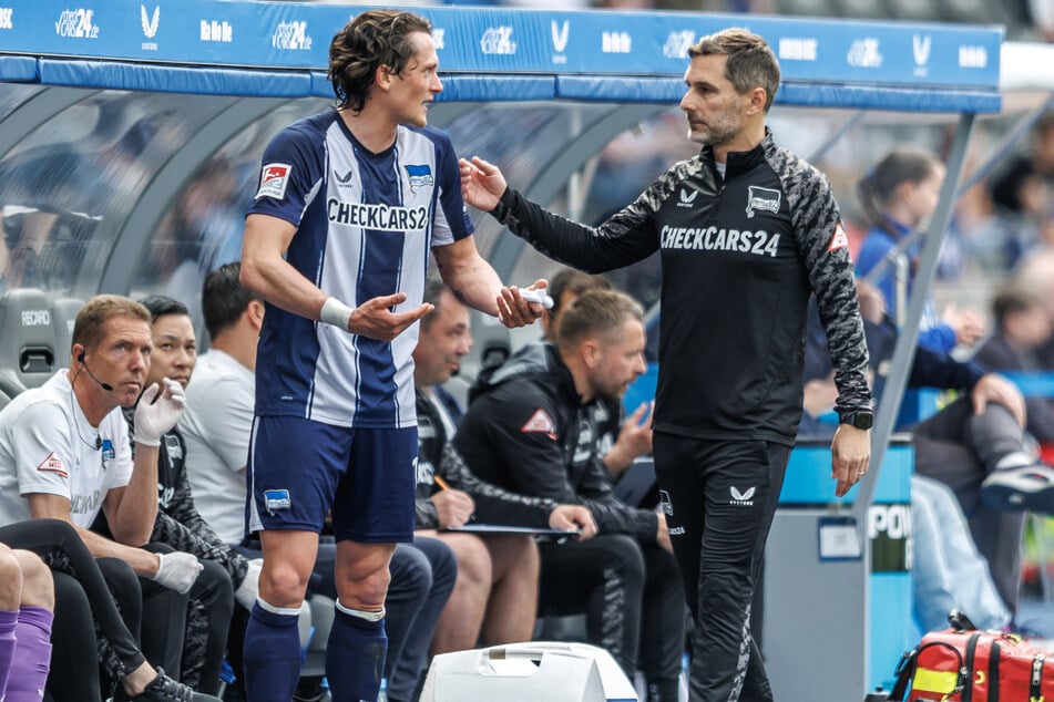 Mit Stefan Leitl (48, r.) hat Reese seinen Lieblingstrainer in Berlin.