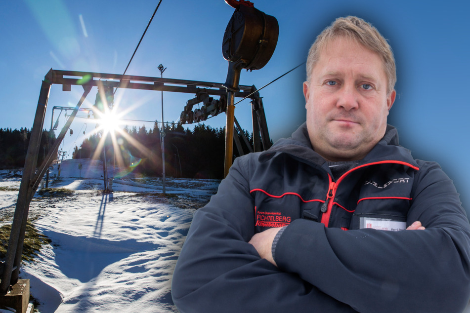 René Lötzsch ist Geschäftsführer der Fichtelberg-Schwebebahn, die die Skilifte auf Sachsens größtem Berg (1215 Meter) betreibt. Er warnt vor einem "Super-Gau".