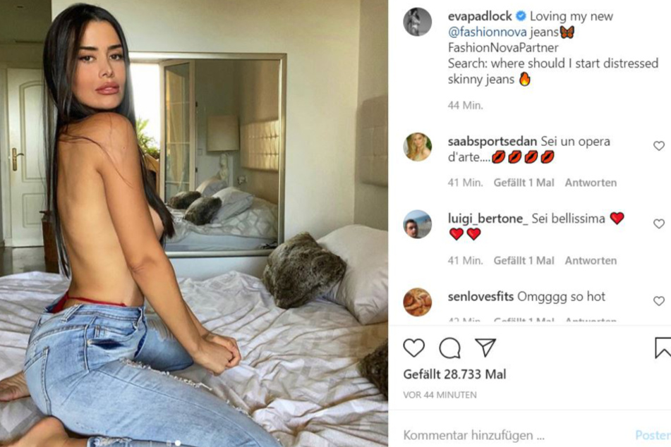 So lieben sie ihre Fans: Eva Padlock (36) in sexy Pose.