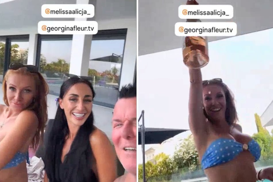 Zuletzt verbrachte Prinz Marcus von Anhalt (59) seine Zeit mit Georgina Fleur (36, l.) und Melissa Alicja Hofman (30).