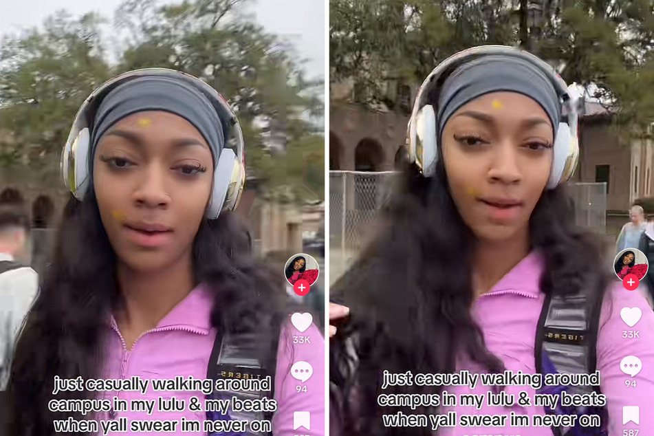 Angel Reese was recently spotted on campus after reportedly switching to remote classes, and she shared her stroll through the campus on TikTok.