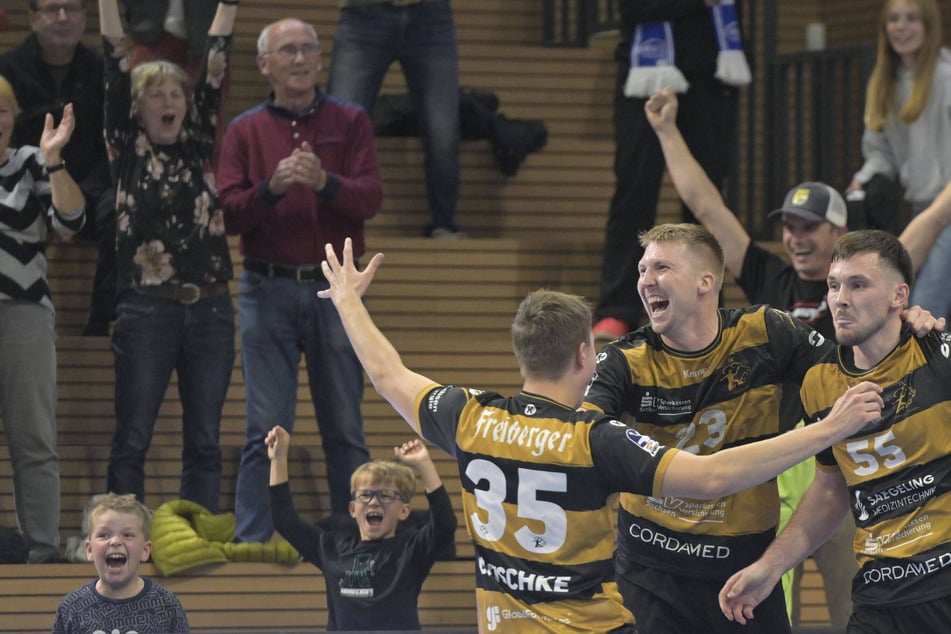 So sah es vor einem Jahr gegen Hamburg im Pokal aus. Nach einem atemberaubenden 47:46 nach Verlängerung war Dresden weiter.