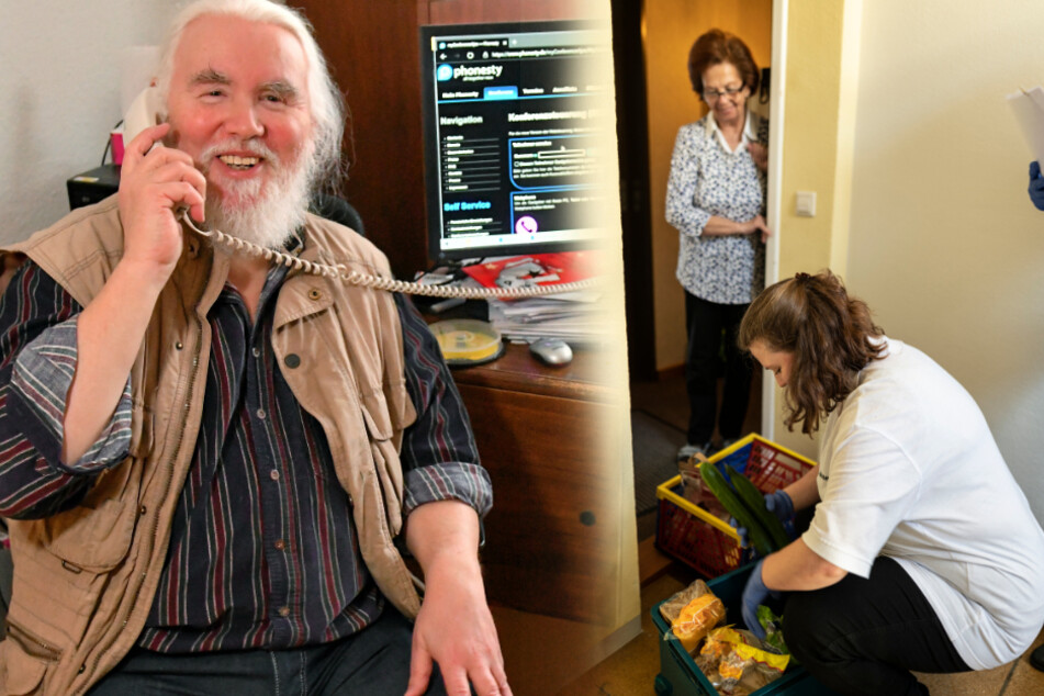 Peter Müller (66) bespricht einmal pro Woche mit Senioren Bücher am Telefon.