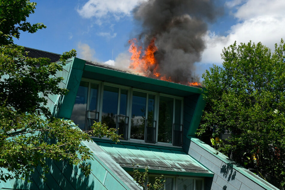 Der Dachstuhl der Kita hatte Feuer gefangen.