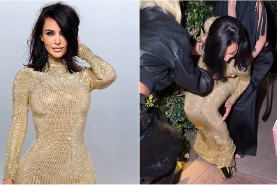Kim Kardashian documented her hilarious fall before attending the Vanity Fair Oscars afterparty.