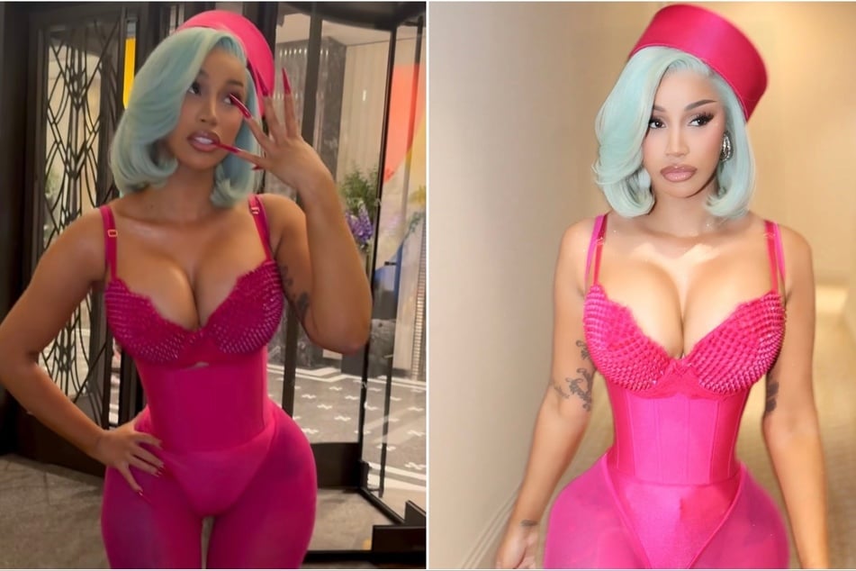 Cardi B's body looked so tea in her all-pink 'fit for her performance at Pacha New York.