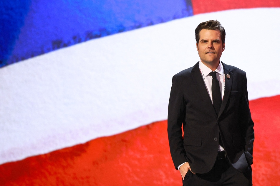 Matt Gaetz attending the second day of the Republican National Convention at the Fiserv Forum in Milwaukee, Wisconsin on July 16, 2024.