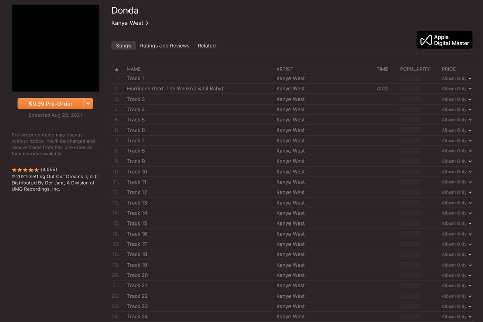 Kanye West's highly anticipated album, DONDA, has a new expected release date, according to iTunes.